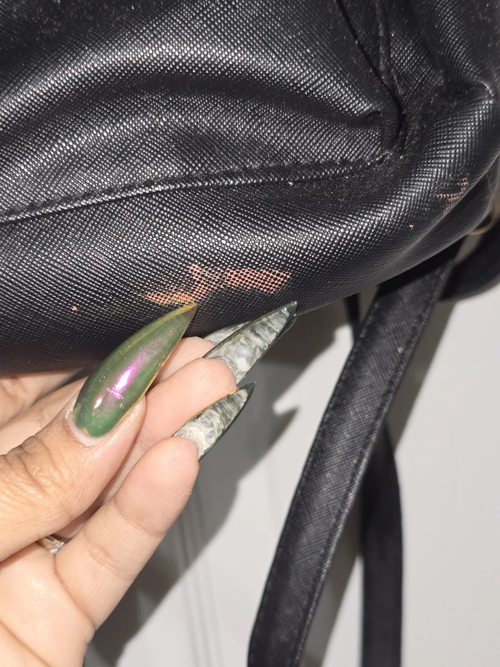Kids Black Character Mini Backpack with Pink Accent